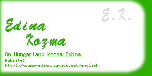 edina kozma business card